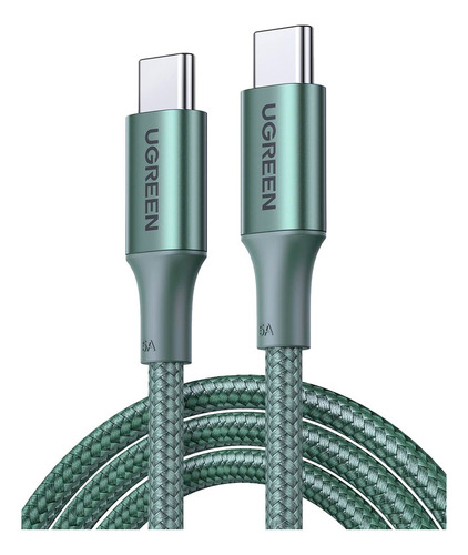 Ugreen Cable Usb Tipo C A C 100w 20v 5a Cable Carga Rápida Type C A C Color Verde