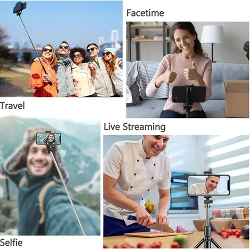 Mz Mini Stick Trípode 360º Bluetooth Selfie Stick Blanco 68