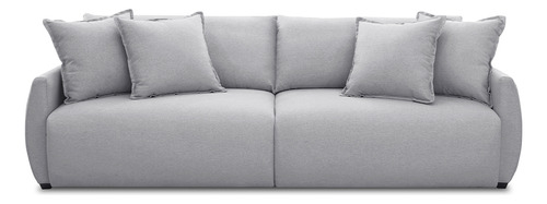 Sofá Cama Retrátil 3 Lugares Sala 230cm Sky Linho Cinza