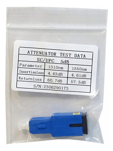 5db Sm Sc/upc Attenuator Atenuador Sc-macho/sc-hembra Monomo