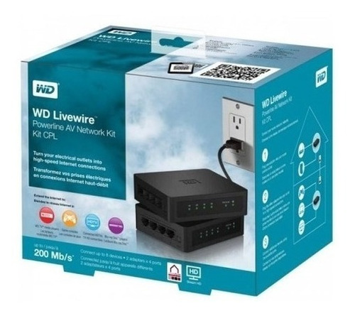 Kit De Red Powerline Av Western Digital Livewire Wdbaby0000n