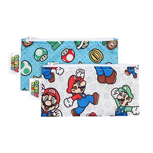 Bumkins Nintendo Reutilizable Snack Bag Pequeño Paquete De 2