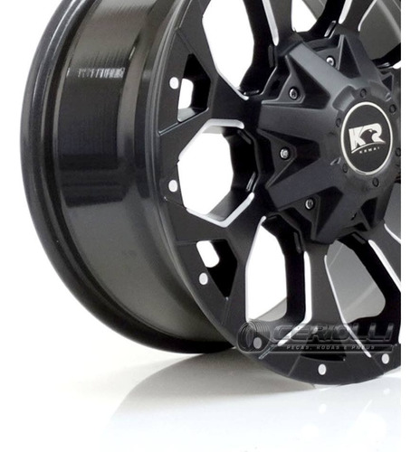 Rodas Offroad Aro 17 (tuff Ranger S10 Hilux) + Bicos Cor Preto Diamantado