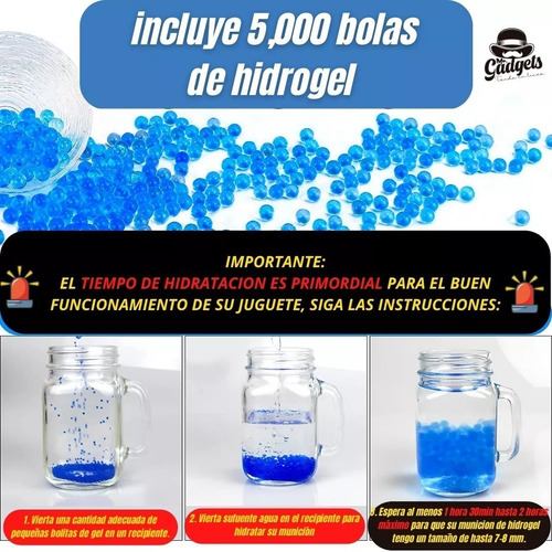 Pistola De Hidrogel Automática Desert Eagle Magnum Tambor