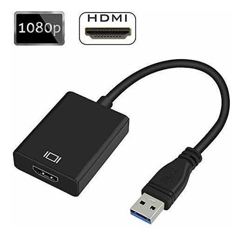 Imagen 5 de 5 de Adaptador Usb A Hdmi Pc Windows Full Hd 1080p Usb 3.0