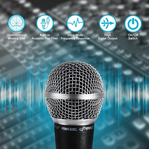 Micrófono Vocal Dinámico Profesional Pyle-pro Pdmic59