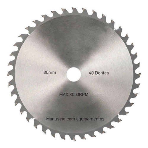 Disco De Serra Circular Com 40 Dentes 7 180mm Para Madeira