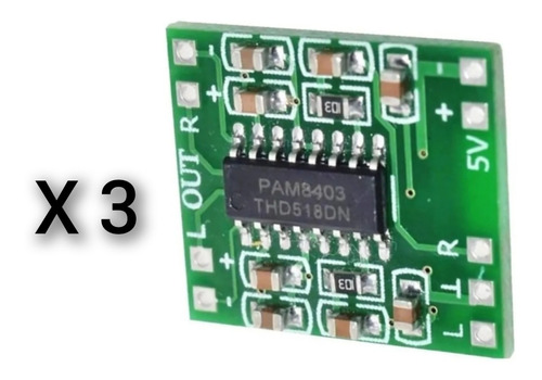 Pam8403 Amplificador Digital De Audio Estéreo 2x3w 5v