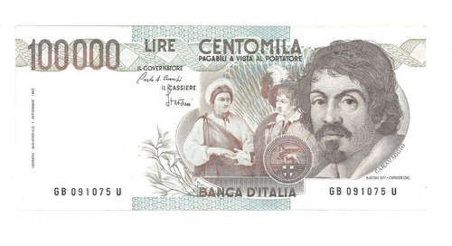 Itália 1 Cédula Antiga 100 Mil Lira 1983 Centomila Sob/f. E