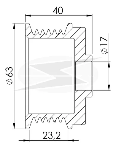 Polia Alternador Ducato 2.8 Td (uf3453) - Unifap Uf3453