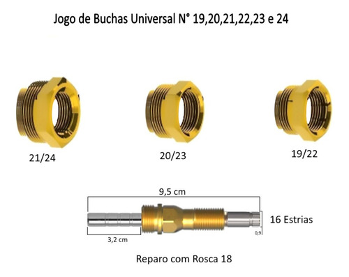 Kit Reparo Salva Registro Pressão Chuveiro Universal Metal Acabamento Cromado Cor Prateado