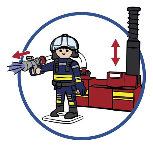 Playmobil Bomberos Con Bomba De Agua Con Funcionamiento Real Bomberos Con Bomba De Agua