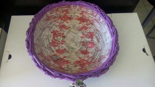 Panera Con Decoupage En Cesteria China Ideal Decoracion