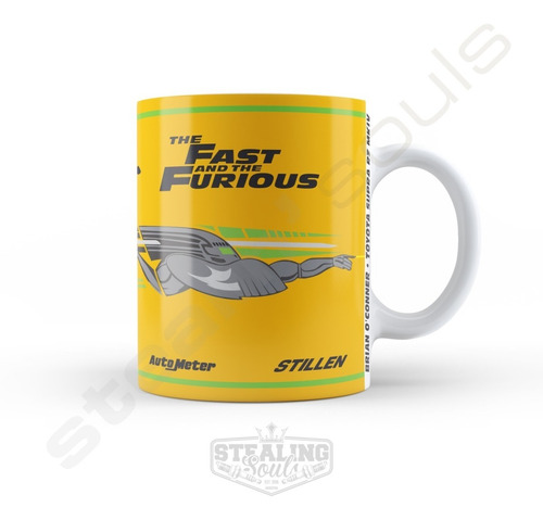 Taza Fast & Furious / Rapido Y Furioso - Brian O´conner - Toyota Supra Rz Mk4 - Cine / Pelicula / Coleccion