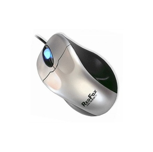 Mouse Óptico Ergonómico Ps/2 3 Botones Scroll Color Plata