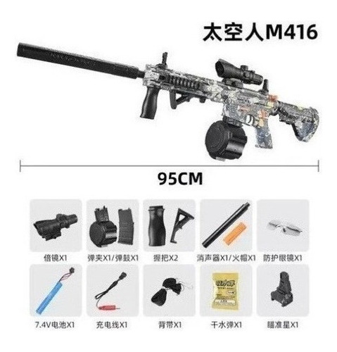 M416 M4a1 Airsoft Arma Agua Gel Blaster Rifle Eléctrico Guns