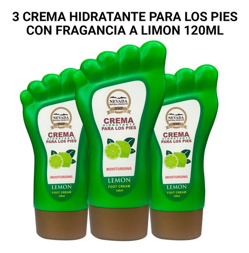 3 Crema Hidratante Para Los Pies - Limon 120ml