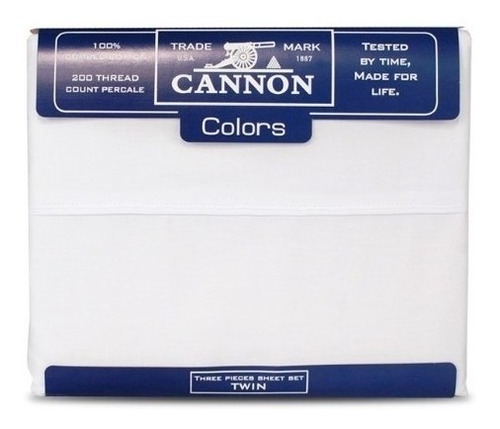 Juego De Sabanas Cannon 2 Pz. Full 1,40x1,90x0,30 100% ALG.