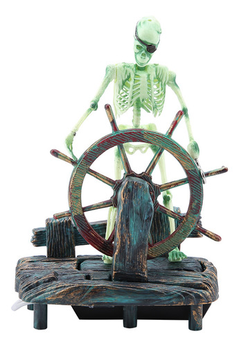 Ornamento De Aquário Aquário Hippocampus Pirate Captain