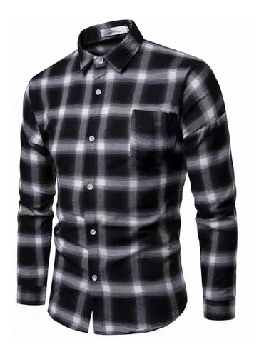 Camisa cuadros hombre vestir