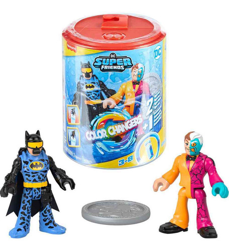 Imaginext Dc Super Friends Batman Y Villano Color Changers