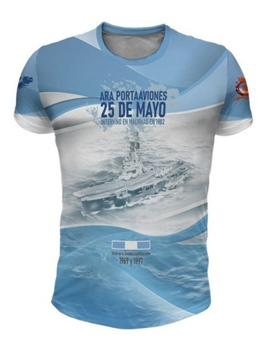 Remera Argentina Malvinas Ara 25 De Mayo Mod 1 