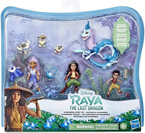 Raya Y El Último Dragón Disney, Set 7 Muñecos + 4 Accesorios