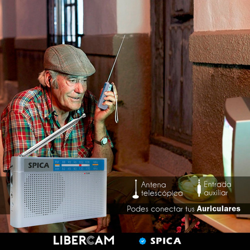 Imagen 8 de 10 de Radio Portatil Spica Sp-350 A Pilas Am/fm Retro Original