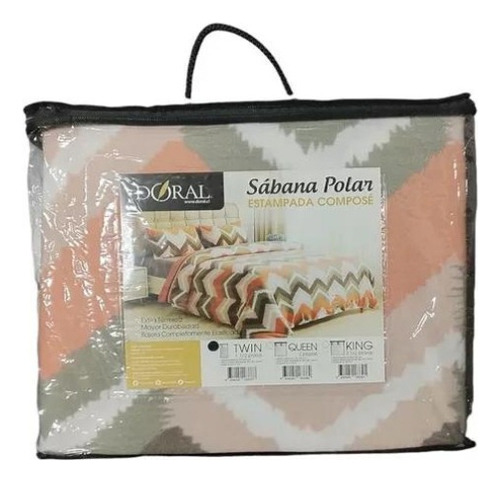 Sabana Doral Polar Composé 1/2 Plaza Twin Color Variado Diseño De La Tela Estampada