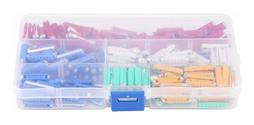 200 Fusibl Coche Forma Torpedo Kit Surtido Estuche Plastico