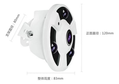 Nuevo Bn Hd 2000tvl 1080p 1,7 Mm Fisheye 360 Panoramic Q