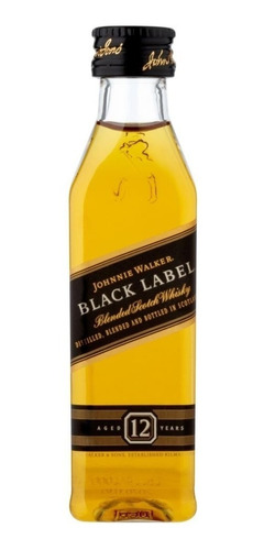 Miniatura Botellita Whisky Black Label 50ml Estampillada