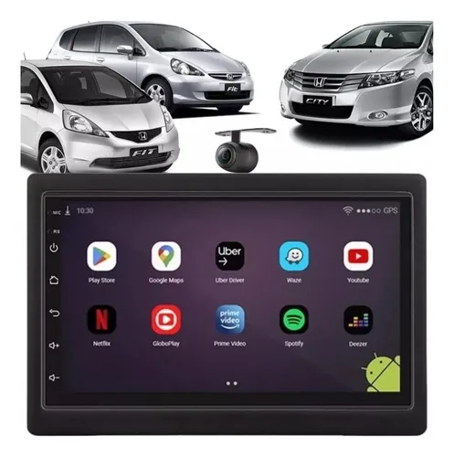comprar Central Multimidia Honda Fit City Android Gps Wifi Câmera Ré
