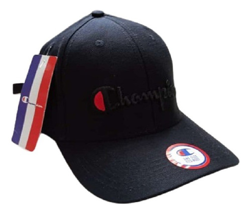 Gorra Champion Negra Visera Curva Ajustable 01