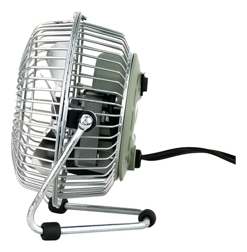 Ventilador De Escritorio 10 Centimetros 4 Pulgada Mytek 3131 10.16 Cm Gris Plateado Metal 4