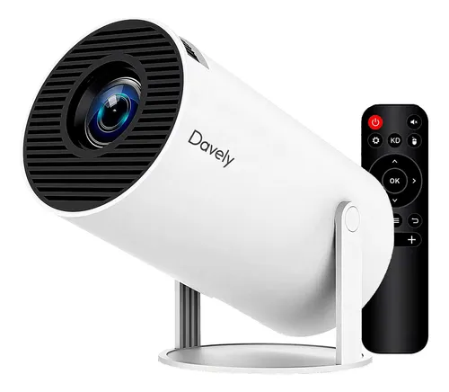 comprar Smartprojetor Davely Projetor Android 11.0 Hd Bluetooth Hdmi Wifi Branco Resolução 4k Home Cinema 4k