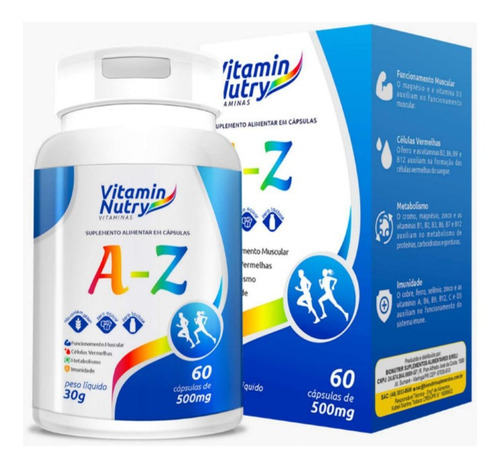 Multivitamínico A-z Vitamin Nutry 60 Capsulas