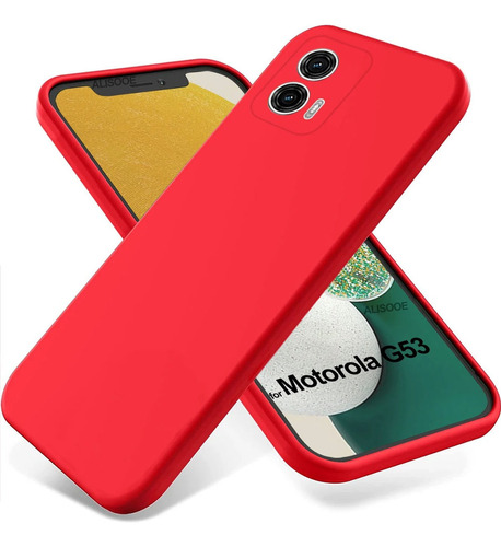 Funda Case De Motorola Moto G53 Soft Feeling Antishock Rojo