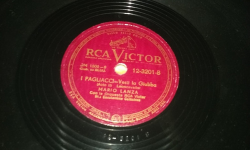 Disco Pasta Rca Victor Mario Lanza Rigoletto Ver Descripción