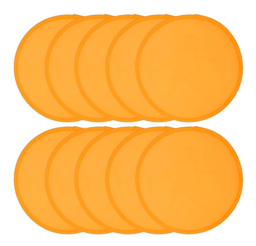 Paquete De 10 Frisbee Plegable De Tela Color Naranja