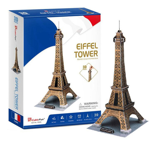 Torre Eiffel Rompecabezas 3d Cubicfun Puzzle 3d Serie C