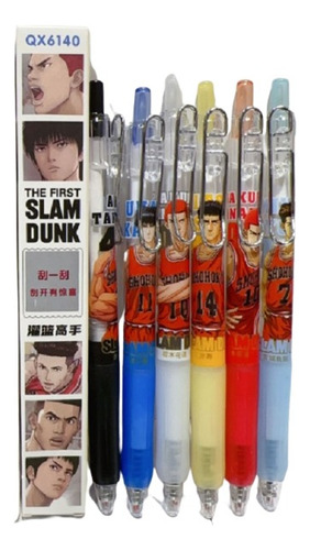 Lápiz Pasta Tinta Negra De Slam Dunk  3 Unidades