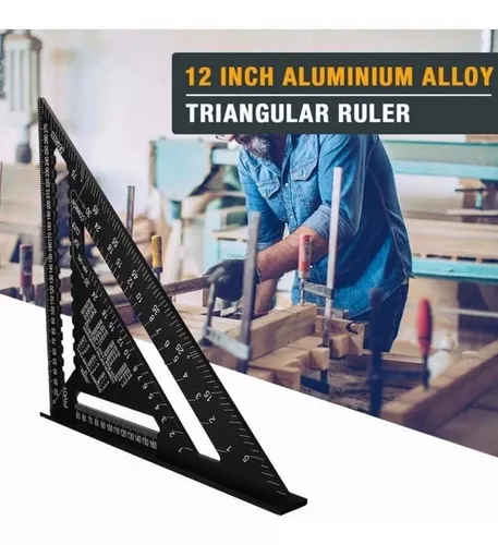 ESCUADRA RÁPIDA 7″ DE ALUMINIO TRIANGULAR Se ha utilizado para marcar de  forma rápida y precisa las vigas de un techo. Hoy en día le sirve a los