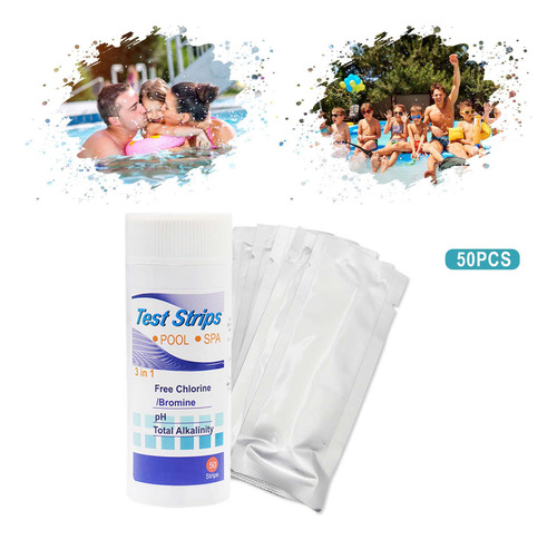 Kit De Tiras Reactivas U 3 En 1 Para Piscinas Y Spas, 50 Acc