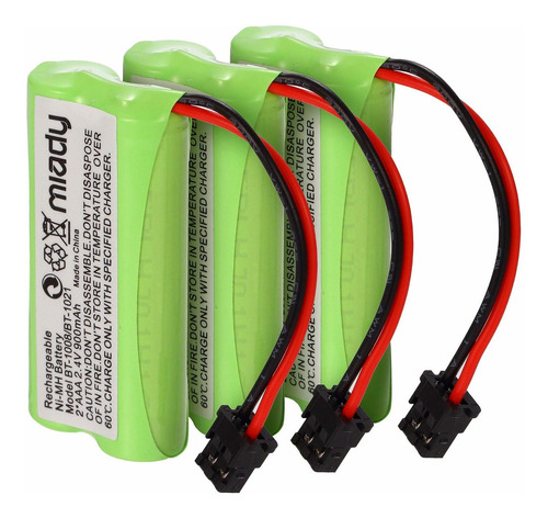 2 4 V 2 Aaa 900 Mah Nimh Batería De Teléfono Inalámb...