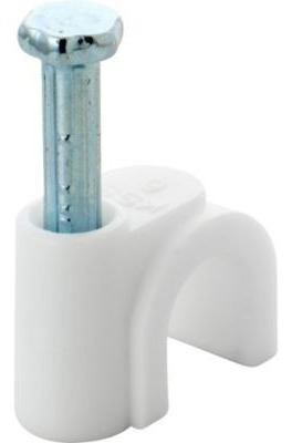 10 Bolsa De Grampas Rg6 100 Unidades Color Blanca