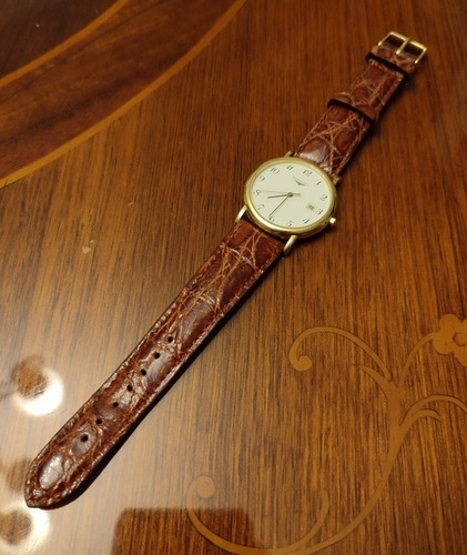 Imagen 2 de 8 de Reloj Longines De Oro 18k Antiguo Original - Pulsera De Piel