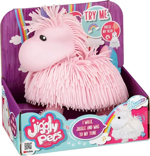 Jiggly Pup Unicornio Mascota Baila Y Camina Color Rosa