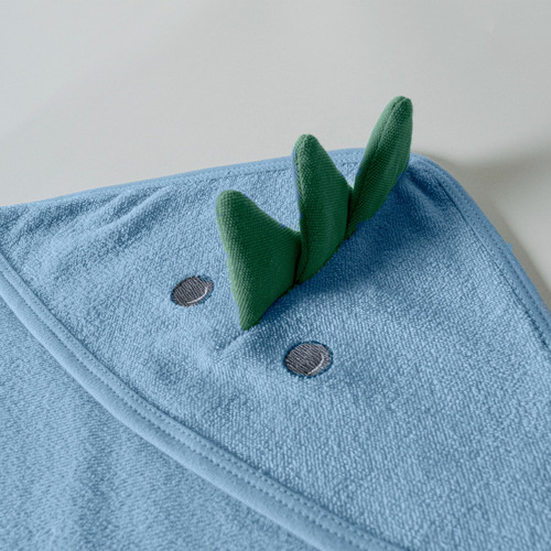 Toalla Dino Dinosaurio Vianney Para Bebe O Niño Pequeño Color Azul