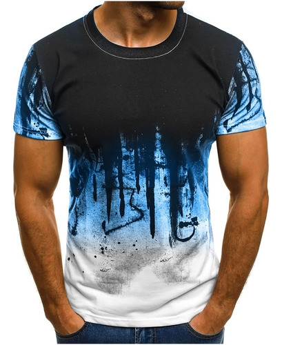 Camiseta Estampado 3d Para Hombre Grafico Genial Camisa Moda